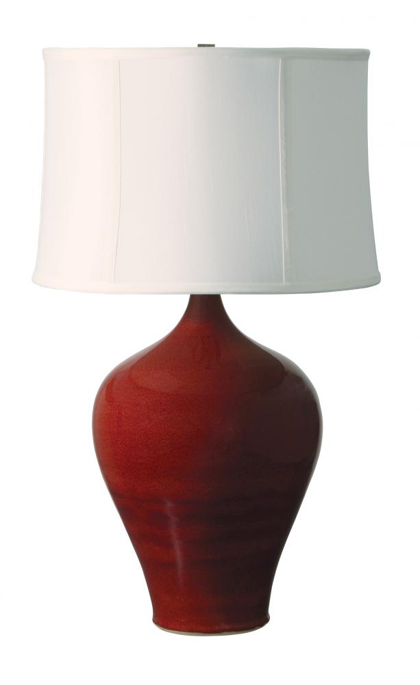 Scatchard 25" Stoneware Table Lamps in Copper Red