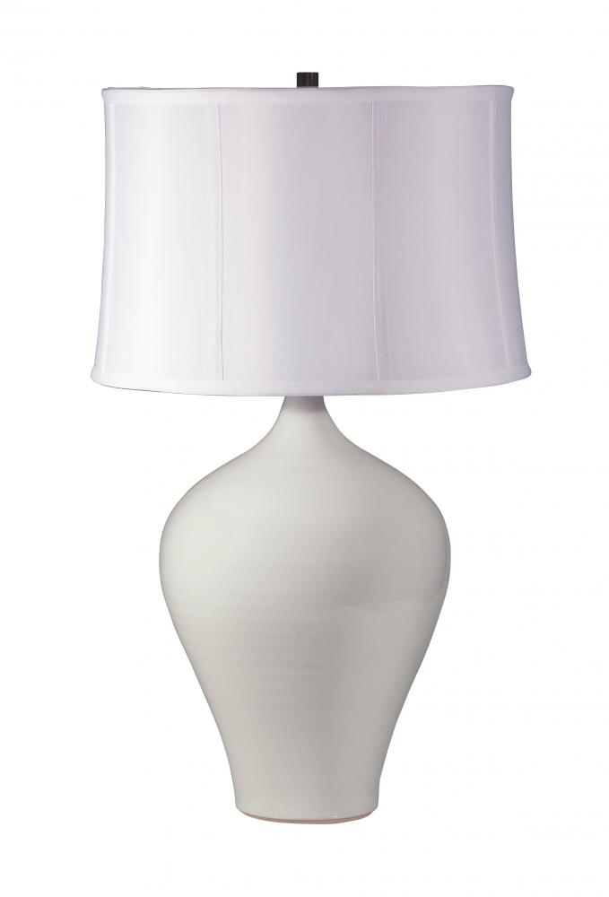 Scatchard 25" Stoneware Table Lamps in White Gloss