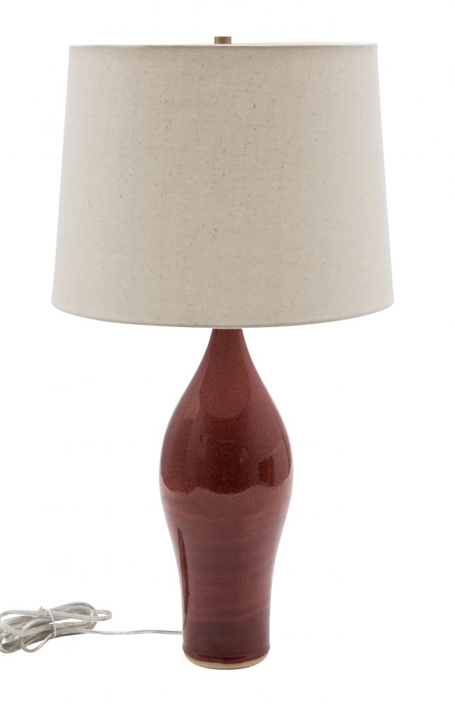 Scatchard 27" Stoneware Table Lamps in Copper Red