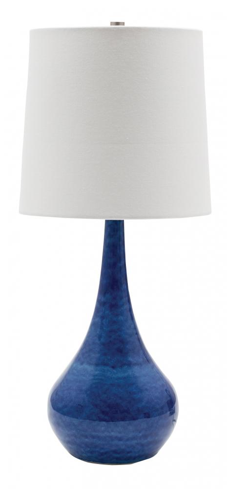 Scatchard 22.5" Stoneware Table Lamps in Blue Gloss