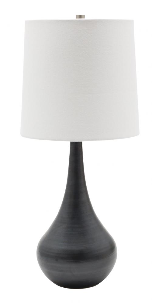 Scatchard 22.5" Stoneware Table Lamps in Black Matte