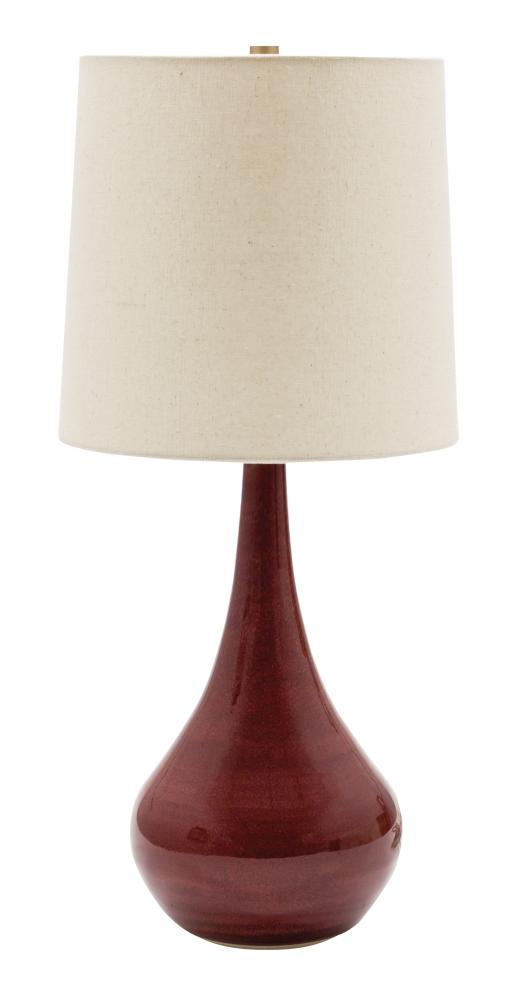 Scatchard 22.5" Stoneware Table Lamps in Copper Red