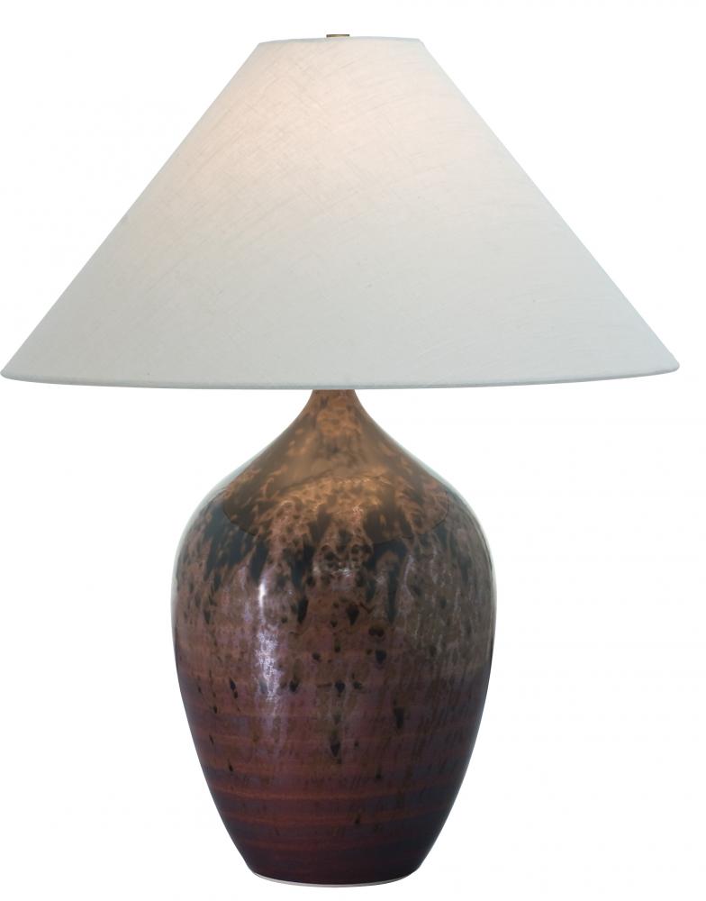 Scatchard 29" Stoneware Table Lamps in Decorated Red