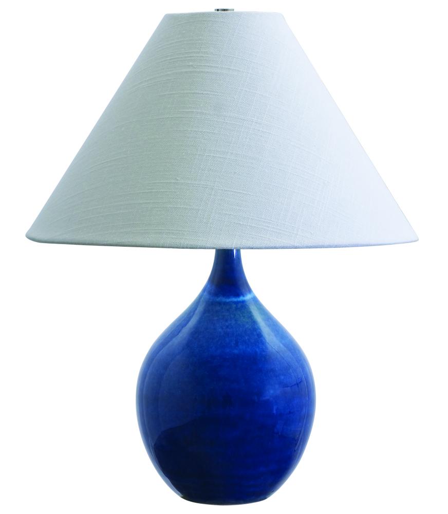 Scatchard 19" Stoneware Accent Lamp in Blue Gloss