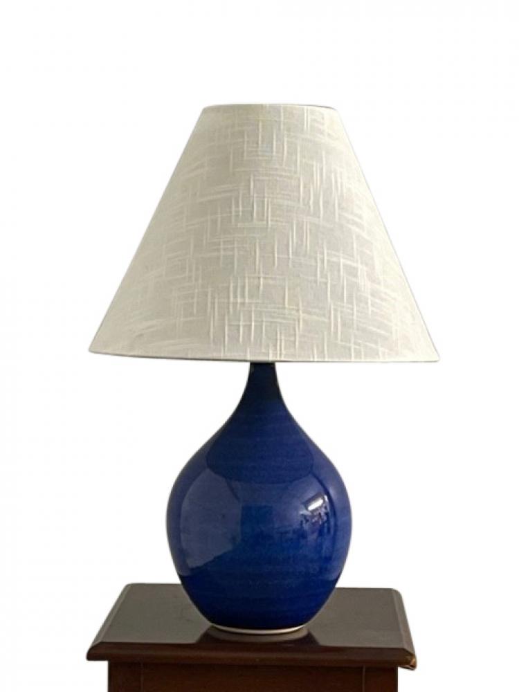 Scatchard 19" Stoneware Accent Lamp in Imperial Blue