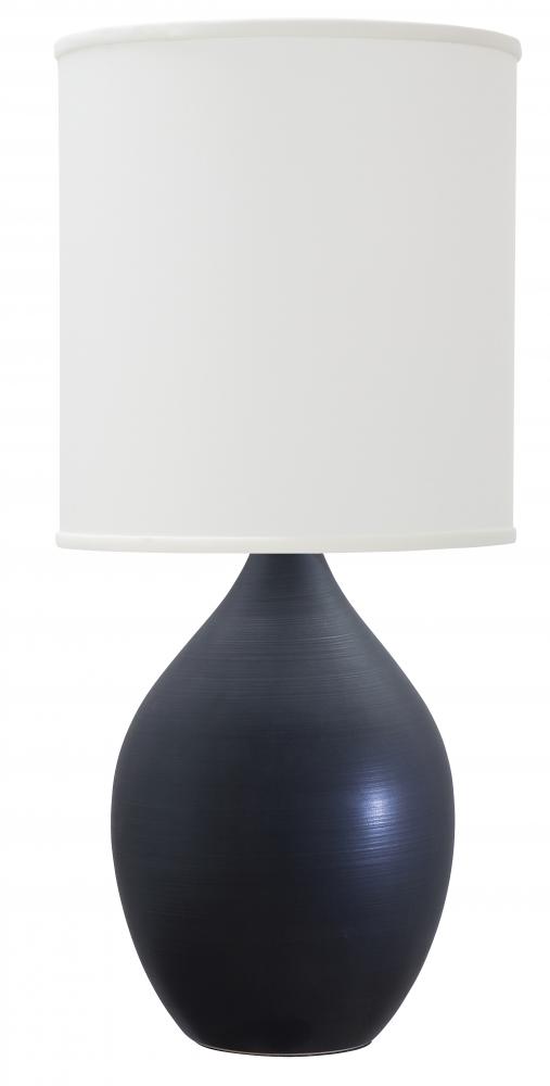 Scatchard 20.5" Stoneware Table Lamps in Black Matte