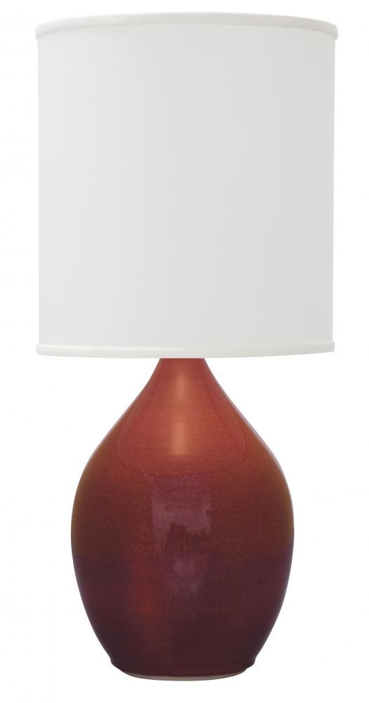 Scatchard 20.5" Stoneware Table Lamps in Copper Red