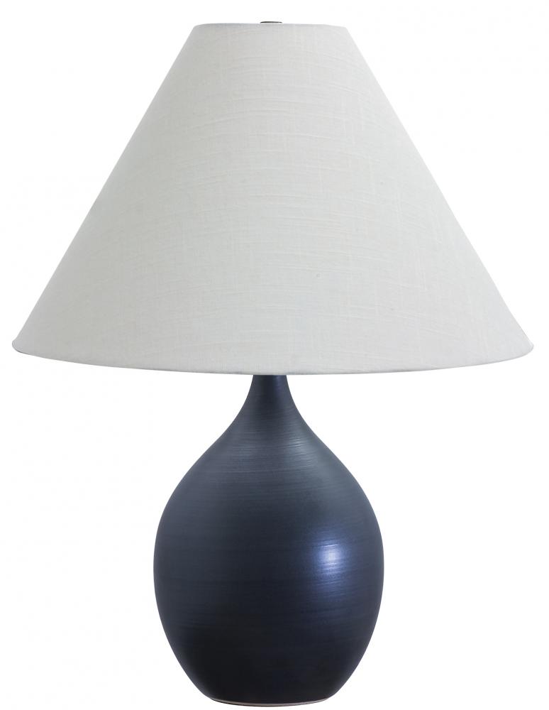 Scatchard 22.5" Stoneware Table Lamps in Black Matte