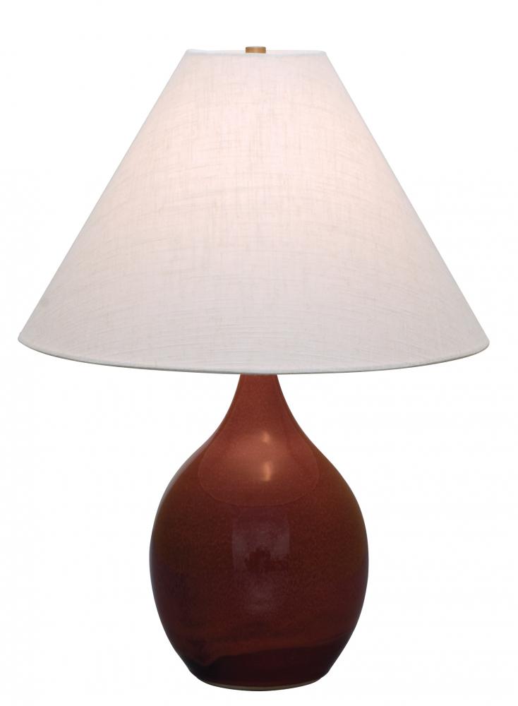 Scatchard 22.5" Stoneware Table Lamps in Copper Red