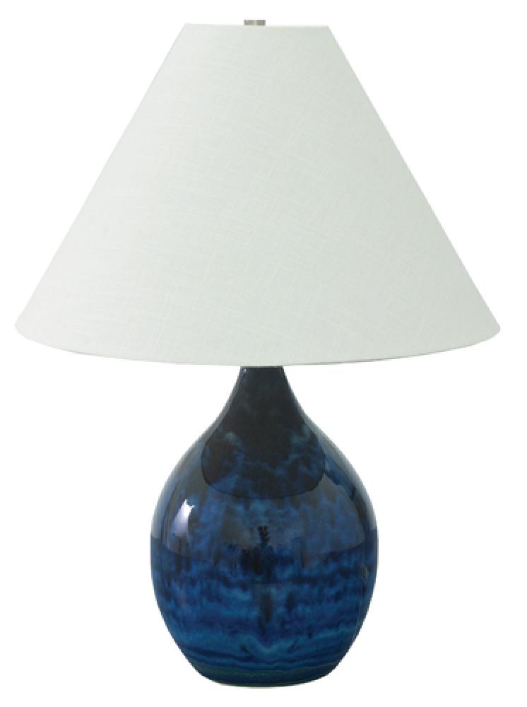 Scatchard 22.5" Stoneware Table Lamps in Midnight Blue