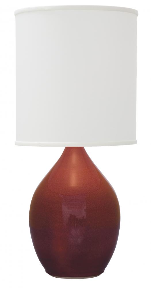 Scatchard 24" Stoneware Table Lamps in Copper Red