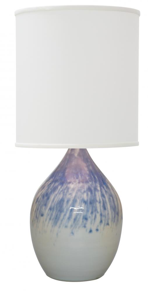 Scatchard 24" Stoneware Table Lamps in Decorated Gray