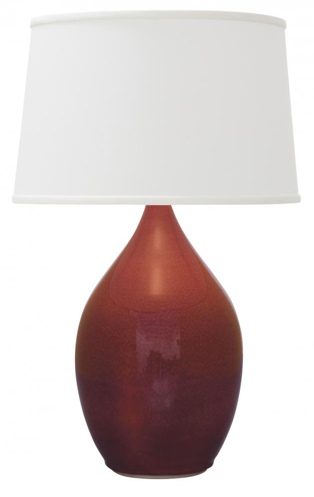 Scatchard 21" Stoneware Table Lamps in Copper Red