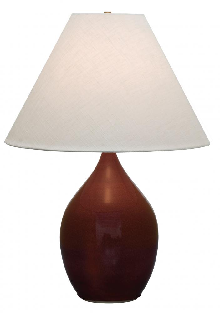 Scatchard 28" Stoneware Table Lamps in Copper Red