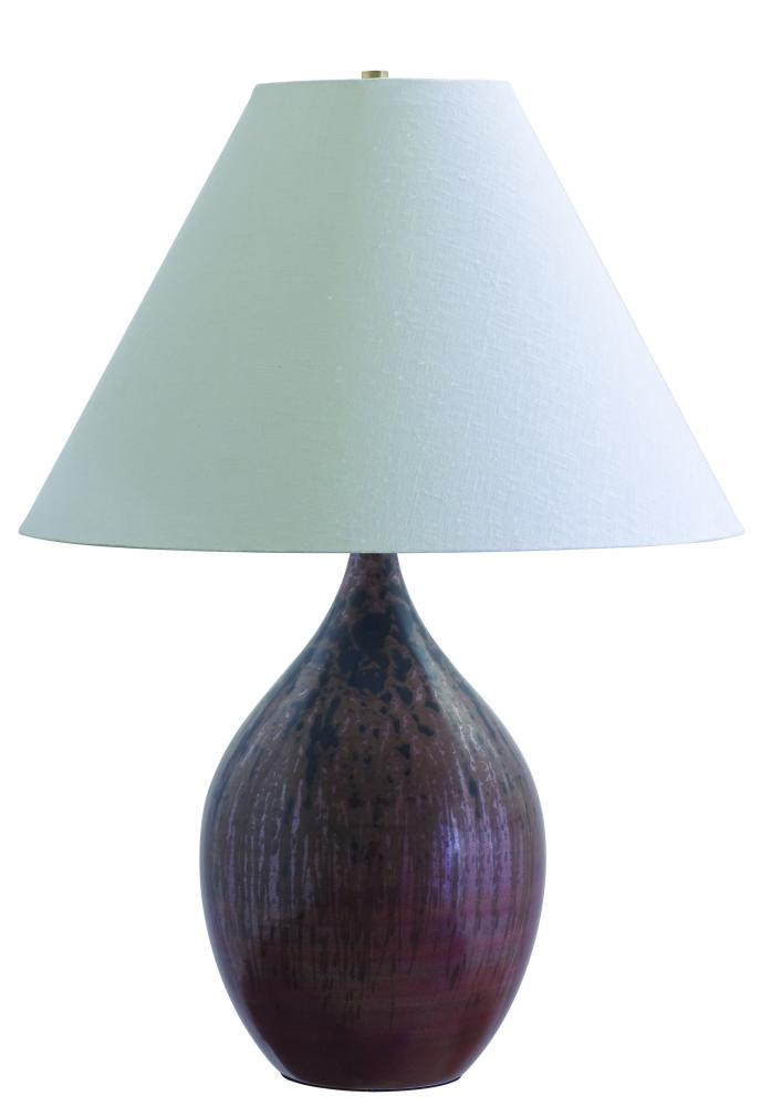 Scatchard 28" Stoneware Table Lamps in Decorated Red