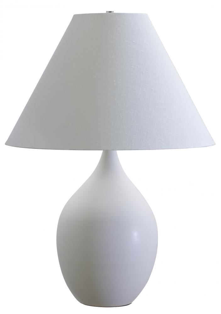 Scatchard 28" Stoneware Table Lamps in White Matte