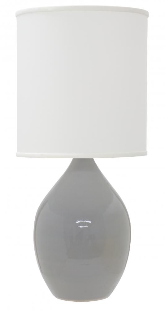 Scatchard 30" Stoneware Table Lamps in Gray Gloss