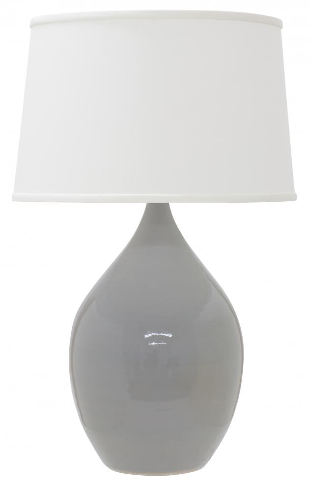 Scatchard 24.5" Stoneware Table Lamps in Gray Gloss