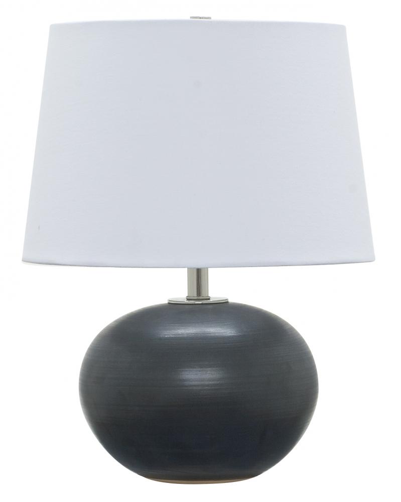 Scatchard 17" Stoneware Table Lamps in Black Matte