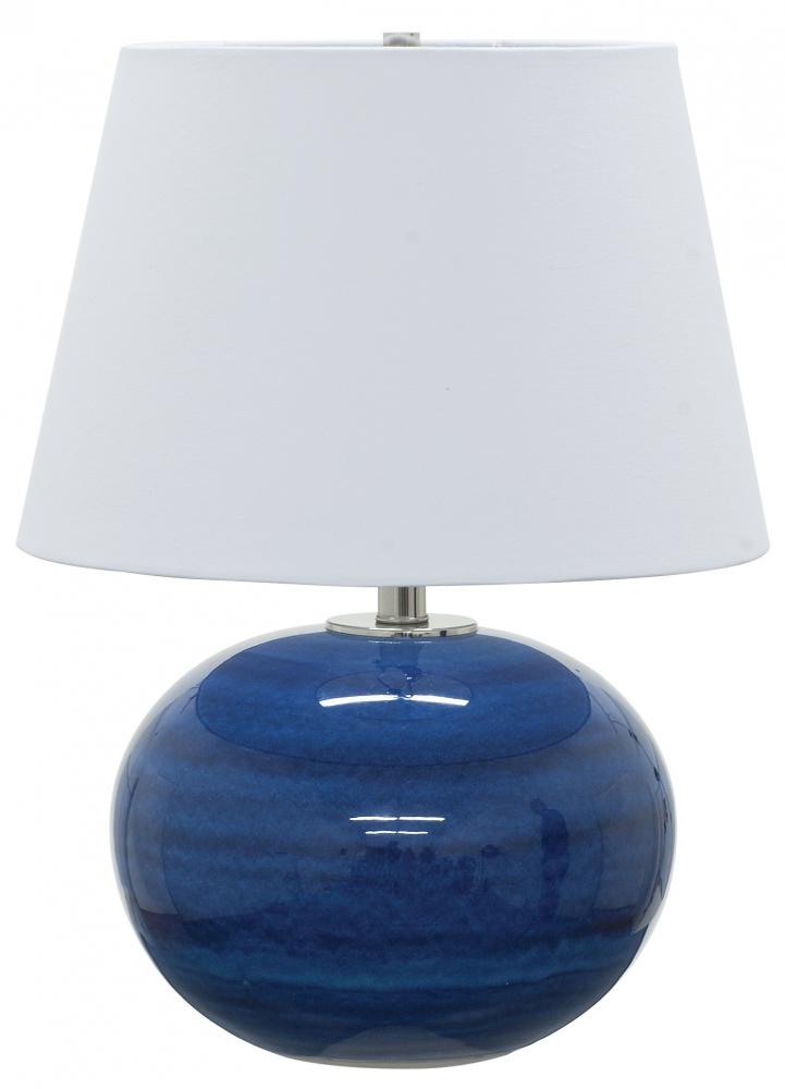 Scatchard 22" Stoneware Table Lamps in Blue Gloss