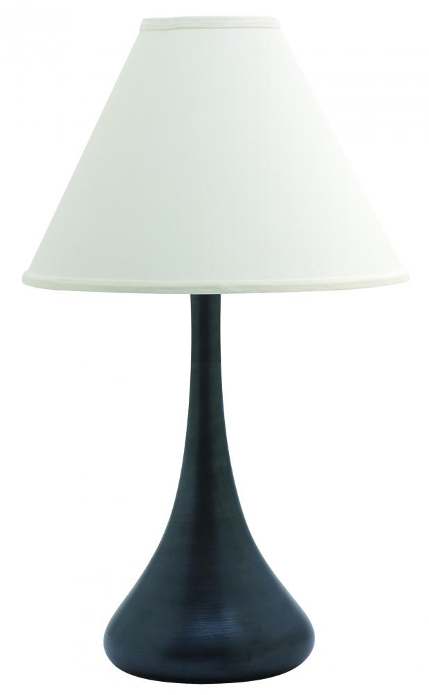 Scatchard 26" Stoneware Table Lamps in Black Matte