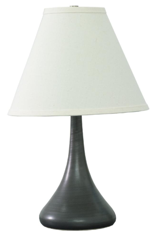 Scatchard 19" Stoneware Table Lamps in Black Matte