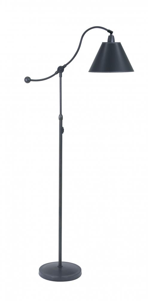 Hyde Park Floor Lamps Oil Rubbed Bronze W/Black Parchment Shade