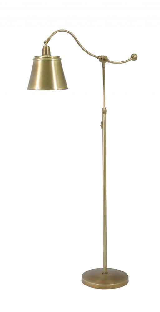 Hyde Park Floor Lamps Weathered Brass W/Metal Shade