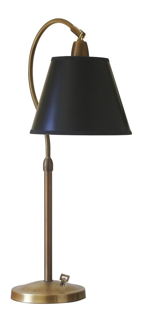 Hyde Park Table Lamps Weathered Brass W/Black Parchment