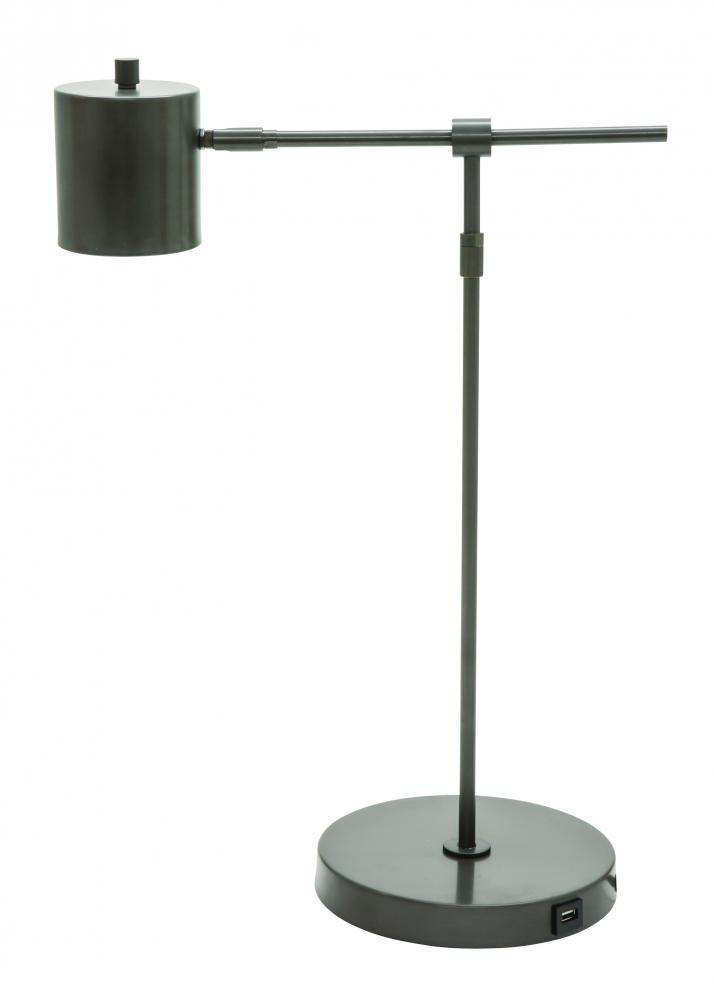 Morris Adjustable LED Table Lamps with USB Port in Oil Rubbed Bronze