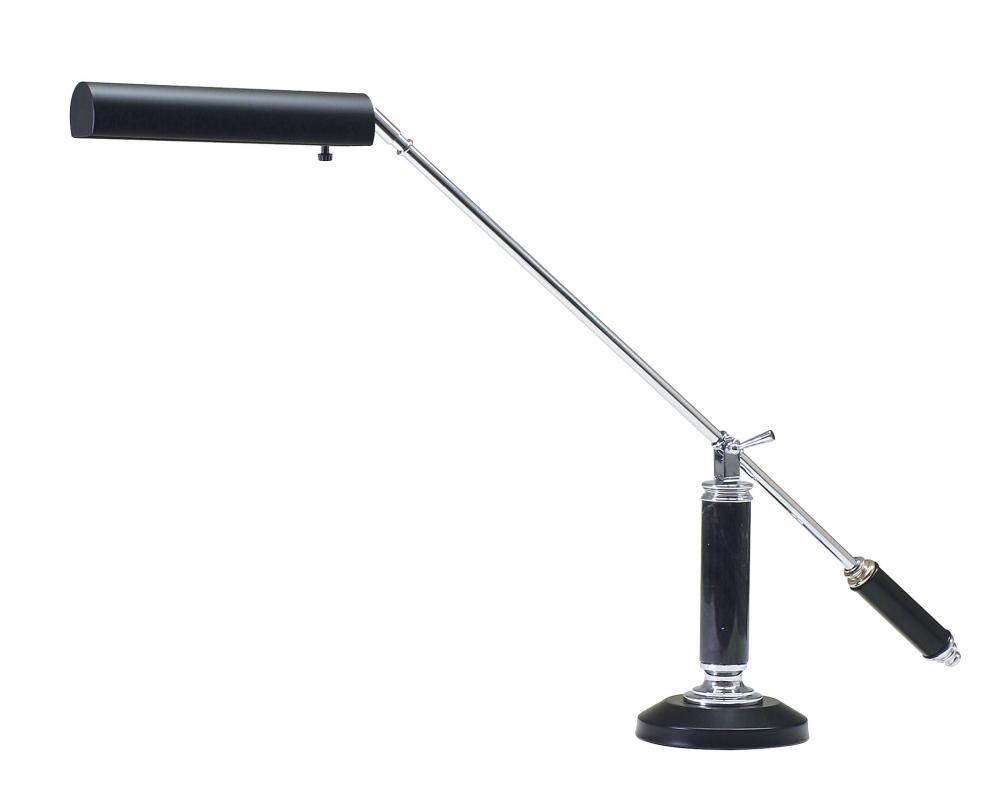 Counter Balance Chrome and Black Marble Piano and Desk Lamps