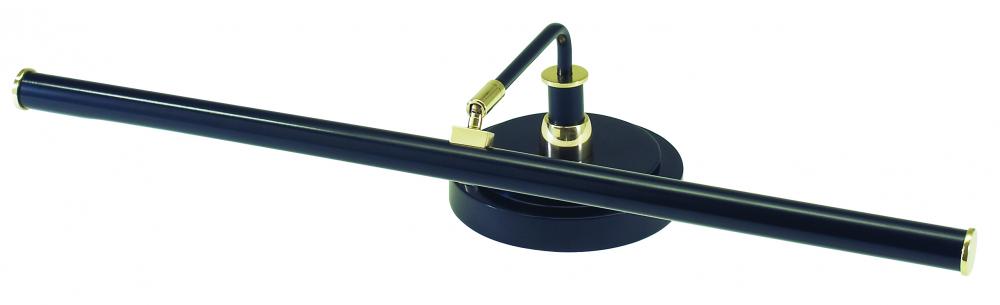 Upright Piano Lamp 19" LED In Black with Polished Brass Accents