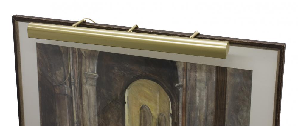 Traditional 36" Satin Brass Plug-In Picture Lights