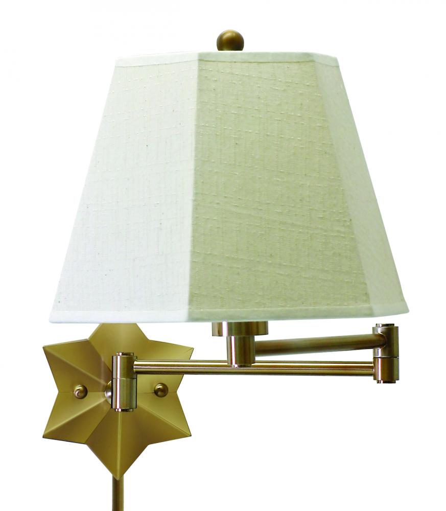 Wall Swing Arm Lamp in Antique Brass