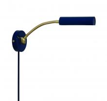 House of Troy FN175-NB/SB - Fusion Flex Wall Swing Lamp Navy Blue/Satin Brass with 30" Cord Cover