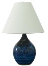 House of Troy GS200-MID - Scatchard 19" Stoneware Accent Lamp in Midnight Blue