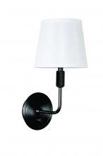 House of Troy KL325-BLK - Killington Black Direct Wire Wall Lamp with Full Range Dimmer and Hardback Shade