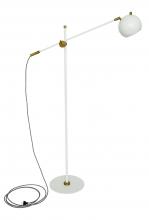 House of Troy OR700-WTWB - Orwell LED Counterbalance Floor Lamps in White with Weathered Brass Accents