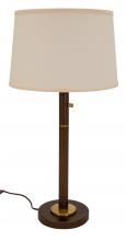 House of Troy RU750-CHB - Rupert Three Way Table Lamp in Chestnut Bronze with Weathered Brass Accents and USB Port