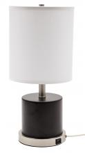 House of Troy RU752-BLK - Rupert Table Lamp Black with Satin Nickel Accents and USB Port