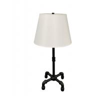 House of Troy ST650-BLK - Studio Industrial Black Table Lamp with Fabric Shade