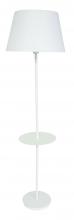 House of Troy VER502-WT - Vernon 3-Bulb Floor Lamps with Table In White