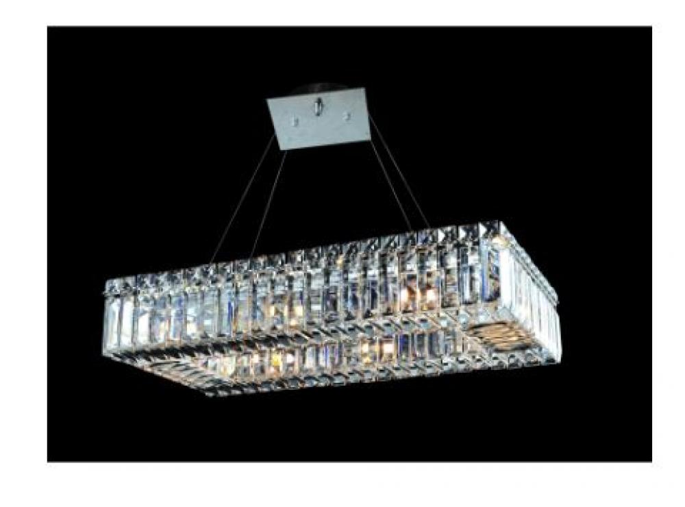 Baguette 43 Inch Rectangular Pendant