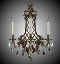 American Brass & Crystal WS9458-A-07G-PI - 3 Light Lattice Large Wall Sconce