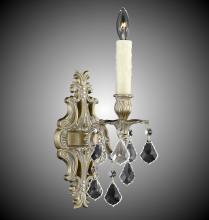 American Brass & Crystal WS9481-A-07G-PI - 1 Light Filigree Wall Sconce