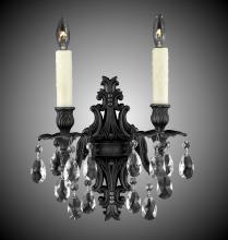 American Brass & Crystal WS9482-A-07G-PI - 2 Light Filigree Wall Sconce