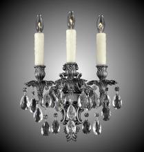 American Brass & Crystal WS9483-A-07G-PI - 3 Light Filigree Wall Sconce