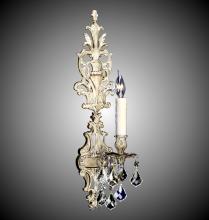 American Brass & Crystal WS9484-A-07G-PI - 1 Light Filigree Extended Top Wall Sconce