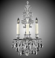 American Brass & Crystal WS9486-A-07G-PI - 3 Light Filigree Extended Top Wall Sconce