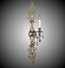 American Brass & Crystal WS9487-A-07G-PI - 1 Light Filigree Extended Top and Tail Wall Sconce